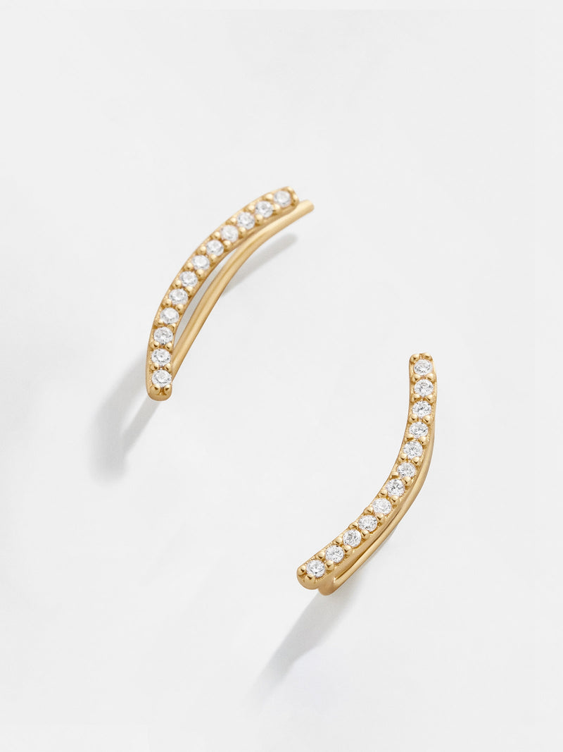 BaubleBar Adira 18K Gold Earrings - 18K Gold Plated Sterling Silver, Cubic Zirconia stones