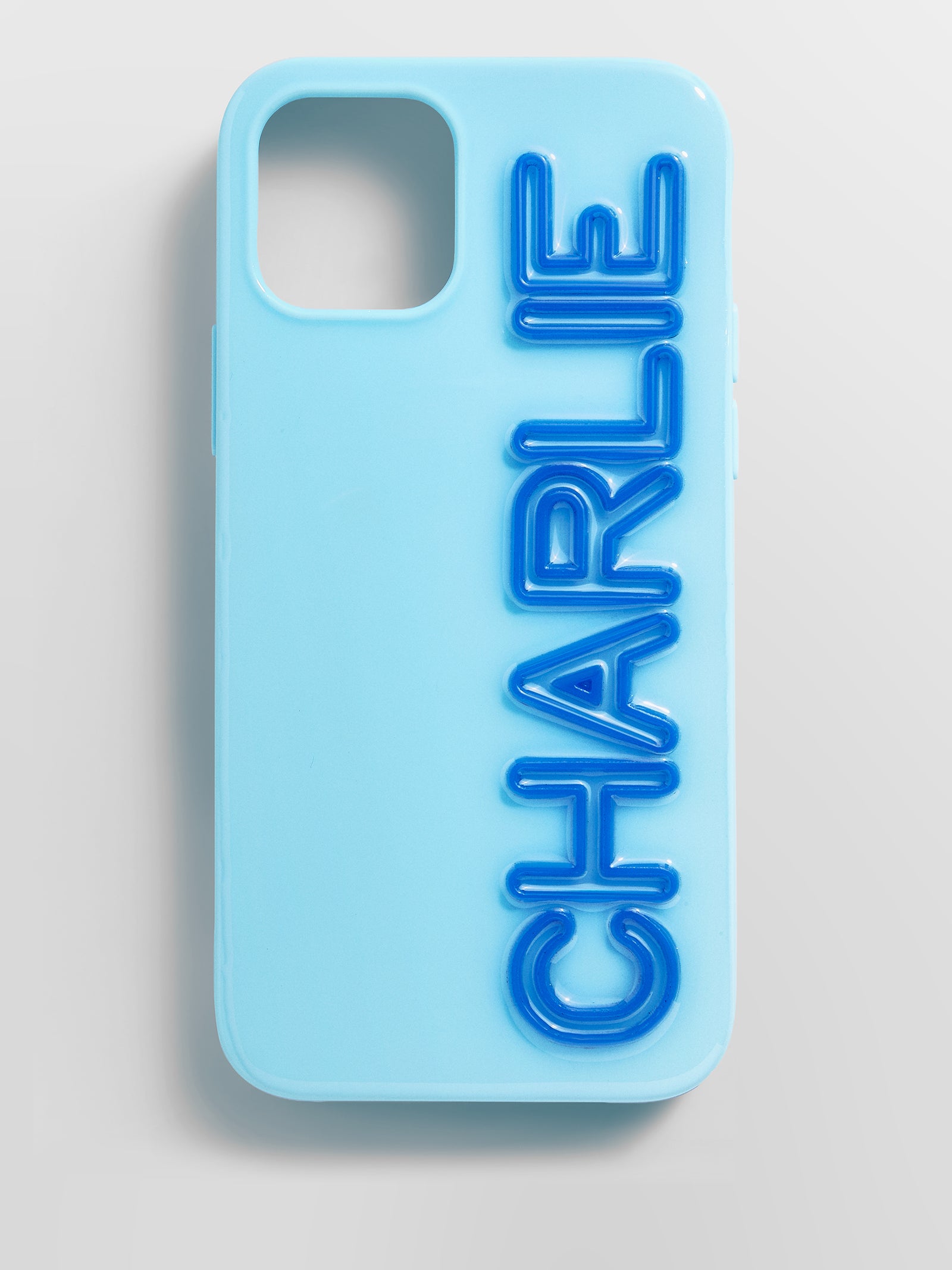 Fine Line Custom iPhone Case - Light Blue/Cobalt
