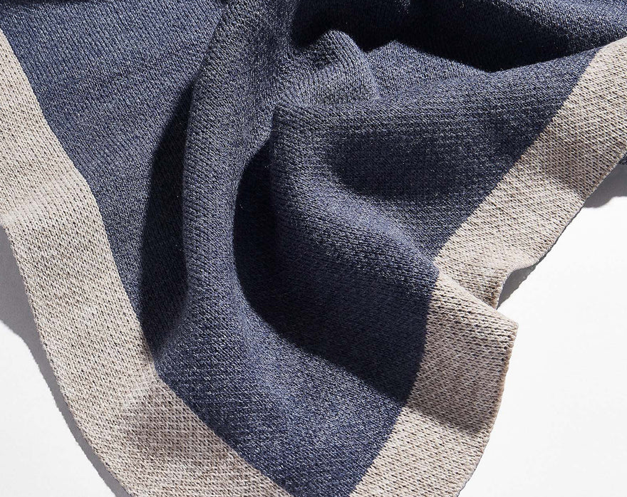 Spell It Out Custom Blanket - Denim Blue/Stone