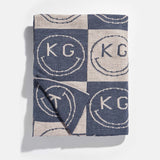 All Smiles Custom Blanket - Denim Blue/Stone