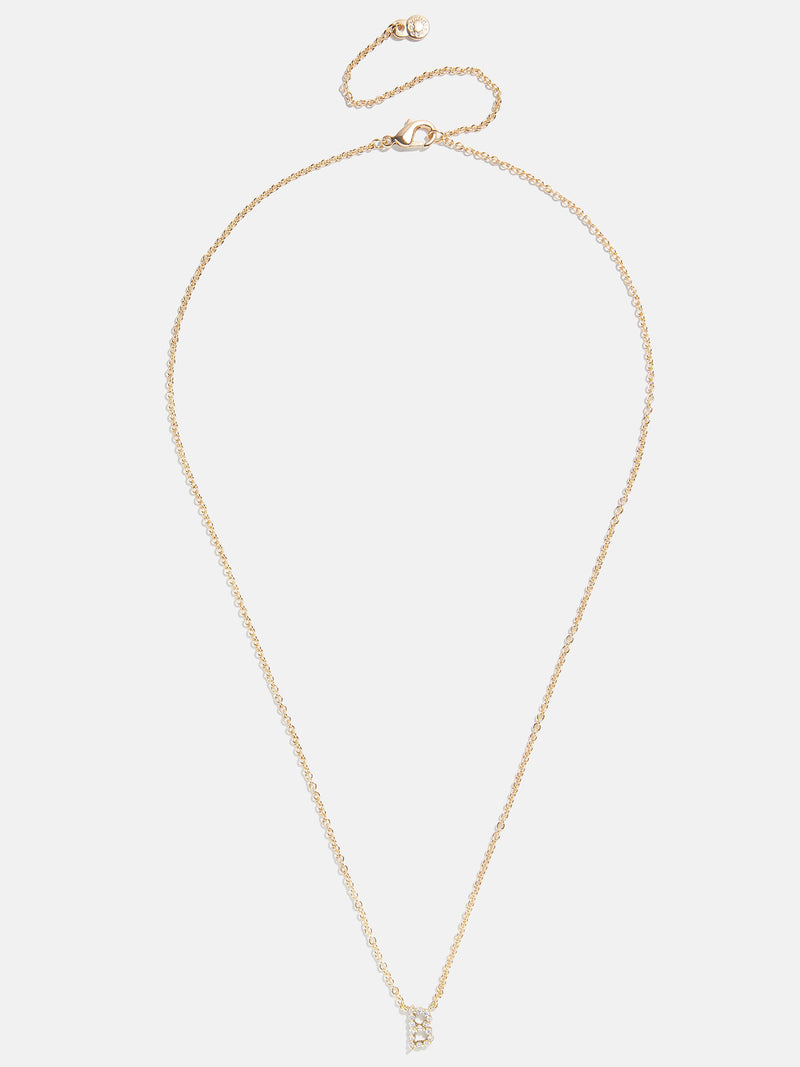 BaubleBar Nora Cubic Zirconia Initial Necklace - Clear/Gold - 
    Initial pendant necklace
  
