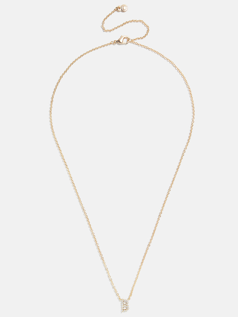 BaubleBar Nora Cubic Zirconia Initial Necklace - Clear/Gold - Stocking Stuffer Deal