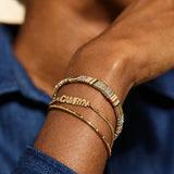 14K Gold Curb Chain Custom Nameplate Bracelet - Gold