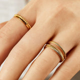Mamie 14K Gold Ring Set - Gold