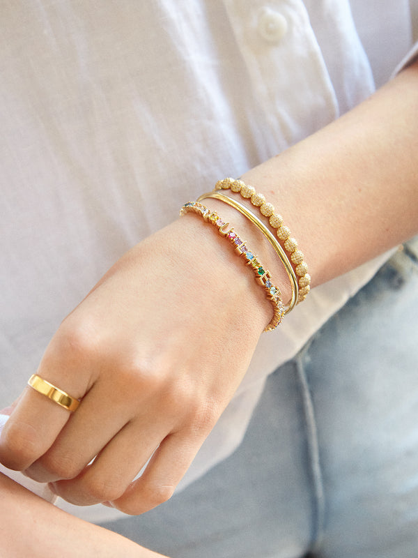 Custom Tennis Bracelet - Gold/Multi