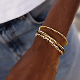 Custom Tennis Bracelet - Gold/Pavé
