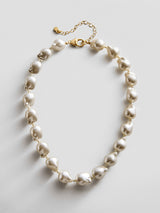 BaubleBar Teagan Pearl Necklace - White - 
    Chunky collar necklace 
  
