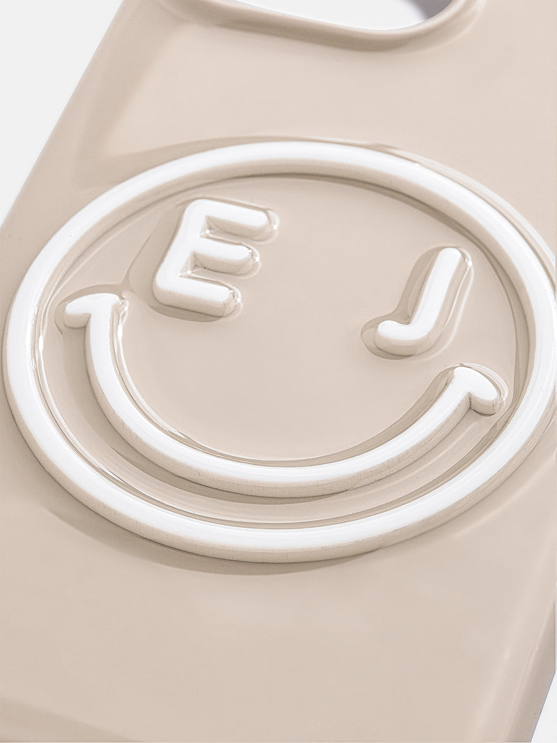 BaubleBar All Smiles Custom iPhone Case - Tan/White - 
    Customizable phone case
  
