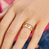 Mickey Mouse Outline 18K Gold Ring - Gold