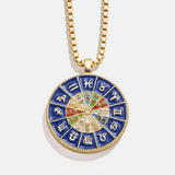 18K Gold Reversible Medallion Necklace - Astro
