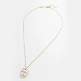 18K Gold Medallion Necklace - Evil Eye