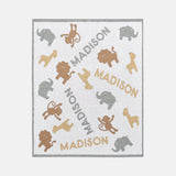 Wild Child Kids' Custom Blanket - Gray/Beige