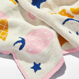 Sweet Tooth Kids' Custom Blanket - Orange/Pink/Blue