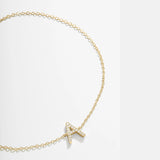 14K Gold & Diamond Initial Bracelet - Gold/Pavé