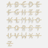 14K Gold & Diamond Initial Bracelet - Gold/Pavé