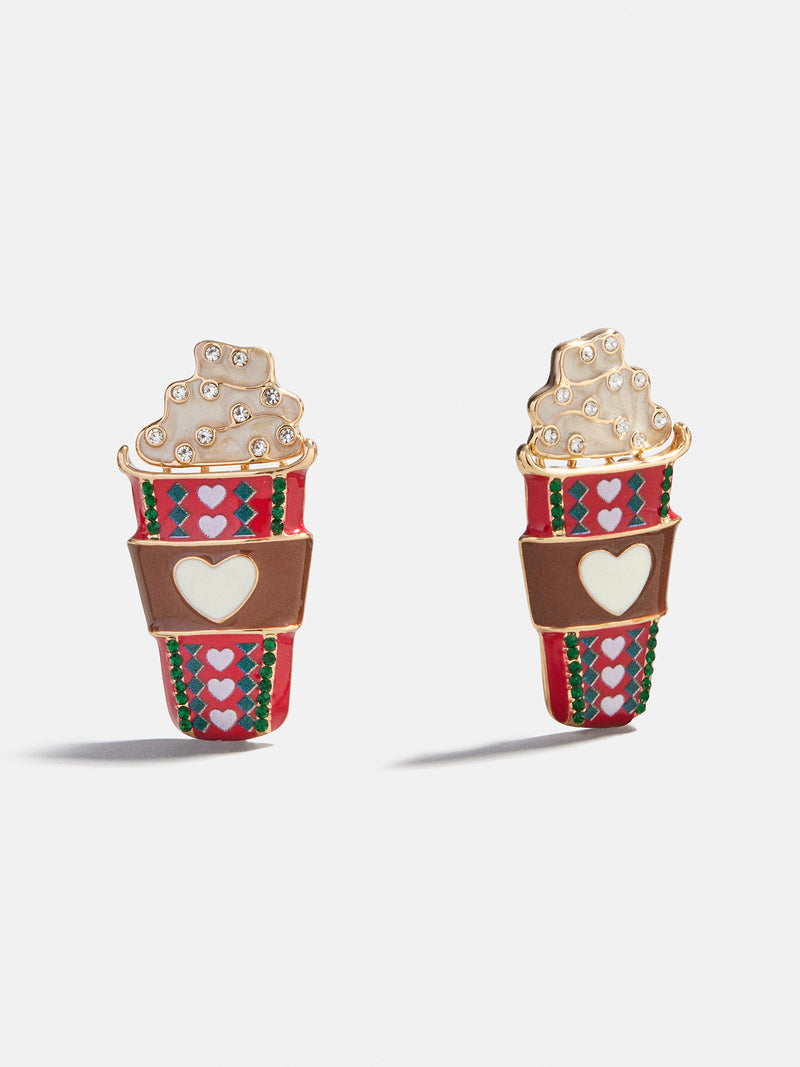 Merry Mocha Statement Stud Earrings - Merry Mocha