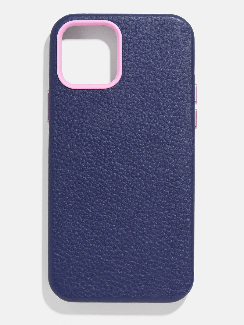BaubleBar Leather Phone Case - Navy - 
    Leather phone case
  
