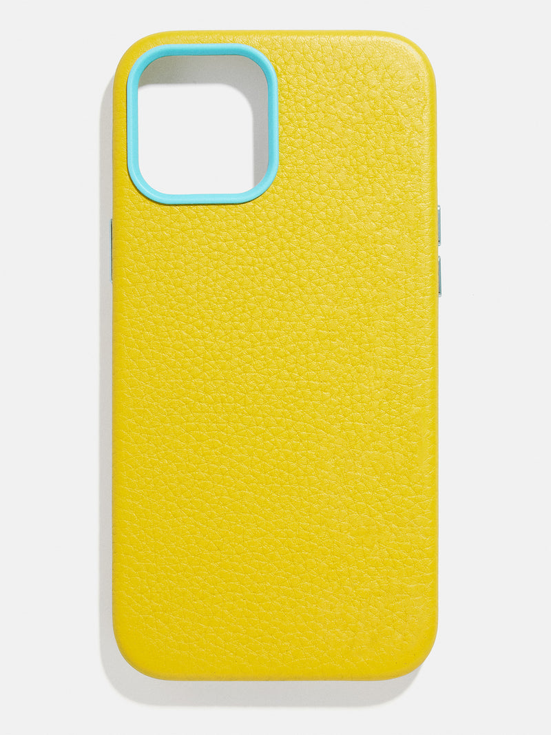 BaubleBar Leather Phone Case - Chartreuse - 
    Leather phone case
  
