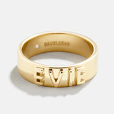 14K Gold Custom Block Ring - 14K Gold