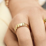 Sterling Silver Custom Block Ring - Sterling Silver