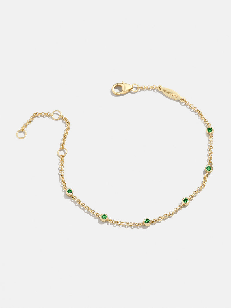 BaubleBar Yasmine 18K Birthstone Bracelet - Emerald - 
    Enjoy 20% off - This Week Only
  
