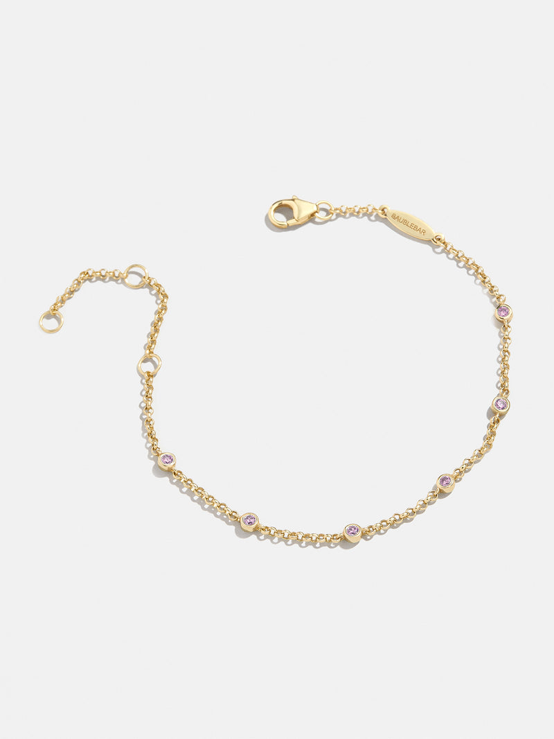 BaubleBar Yasmine 18K Birthstone Bracelet - Light Amethyst - 
    Enjoy 20% off - This Week Only
  
