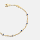Yasmine 18K Gold Birthstone Bracelet - Sapphire