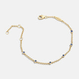Yasmine 18K Gold Birthstone Bracelet - Sapphire