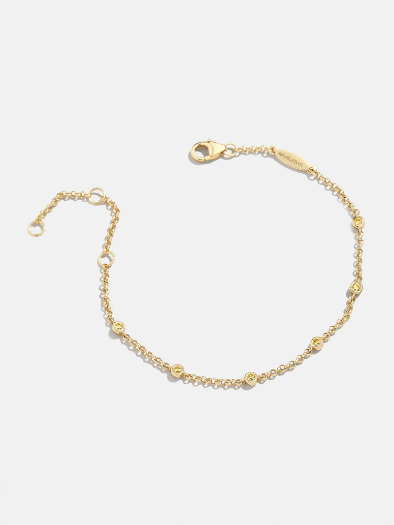 BaubleBar Yasmine 18K Birthstone Bracelet - Topaz - 
    Enjoy 20% off - This Week Only
  

