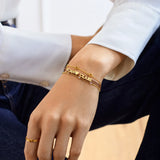 Yasmine 18K Gold Birthstone Bracelet - Amethyst
