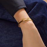 Yasmine 18K Gold Birthstone Bracelet - Blue Zircon