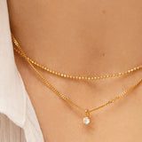 Victoria 18K Gold Necklace - Gold/Pavé