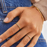 Maddie 18K Gold Ring Set - Gold/Pavé
