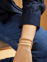 BaubleBar Cassandra Bracelet - Gold Plated Brass - 
    Curb chain and crystal bracelet
  

