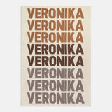 Ombre Name Custom Blanket - Beige/Brown