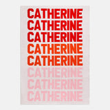 Ombre Name Custom Blanket - White/Red