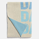 Ombre Name Custom Blanket - White/Light Blue