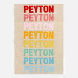 Ombre Name Custom Blanket - Beige/Multi