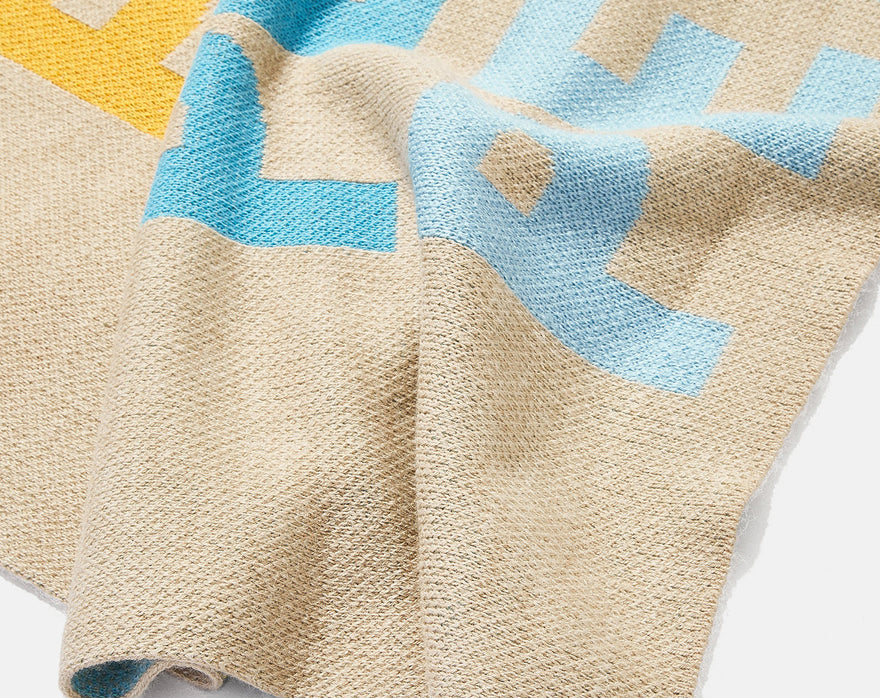 Ombre Name Custom Blanket - Beige/Multi