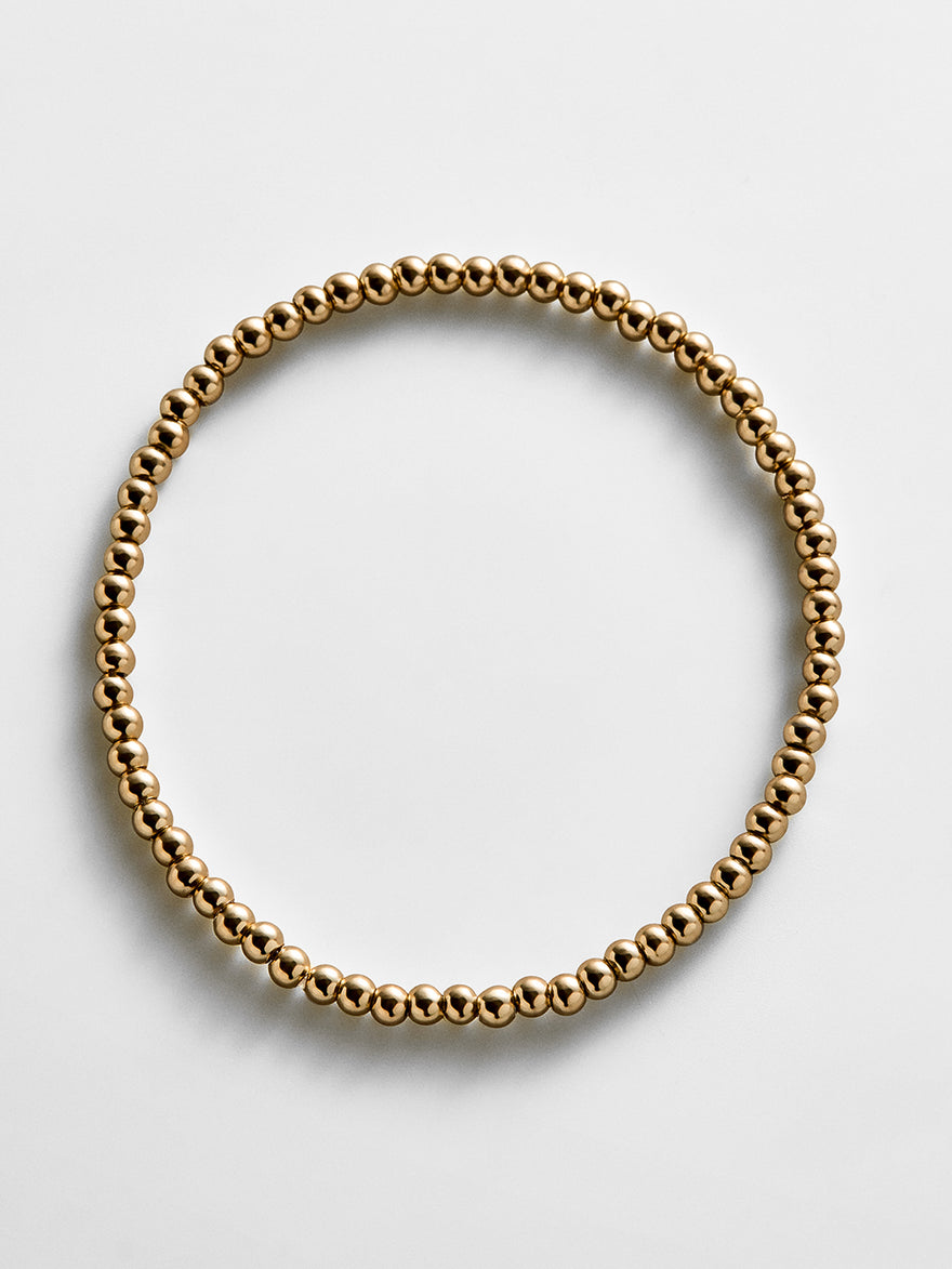 Gold Pisa Bracelet - 3MM Beads