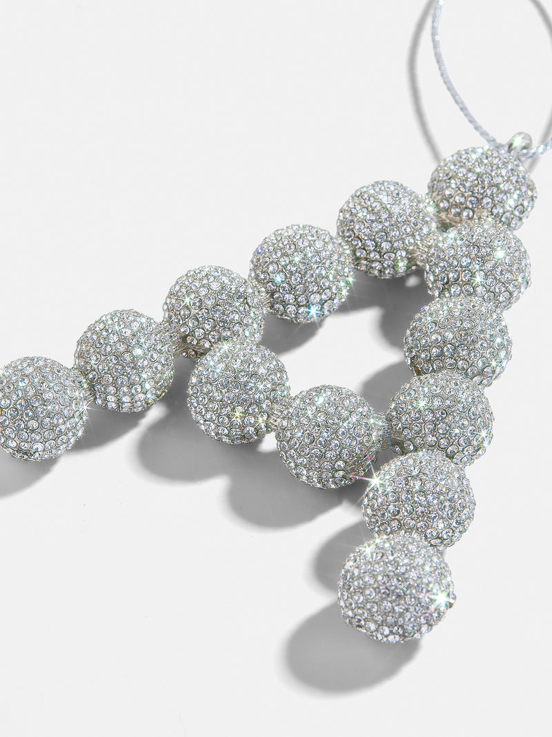 BaubleBar Merry Monogram Ornament - Silver/Pavé - 
    Christmas ornament


  
