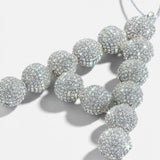 Merry Monogram Ornament - Silver/Pavé