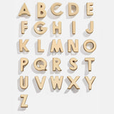 Single 14K Solid Gold Initial Earring - Gold