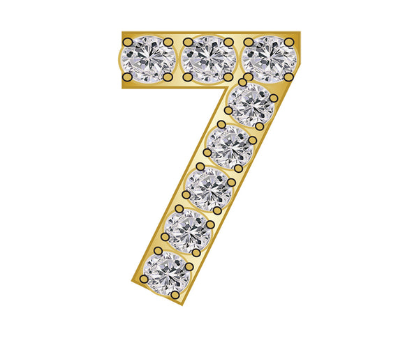 Pavé Number Icon - 7