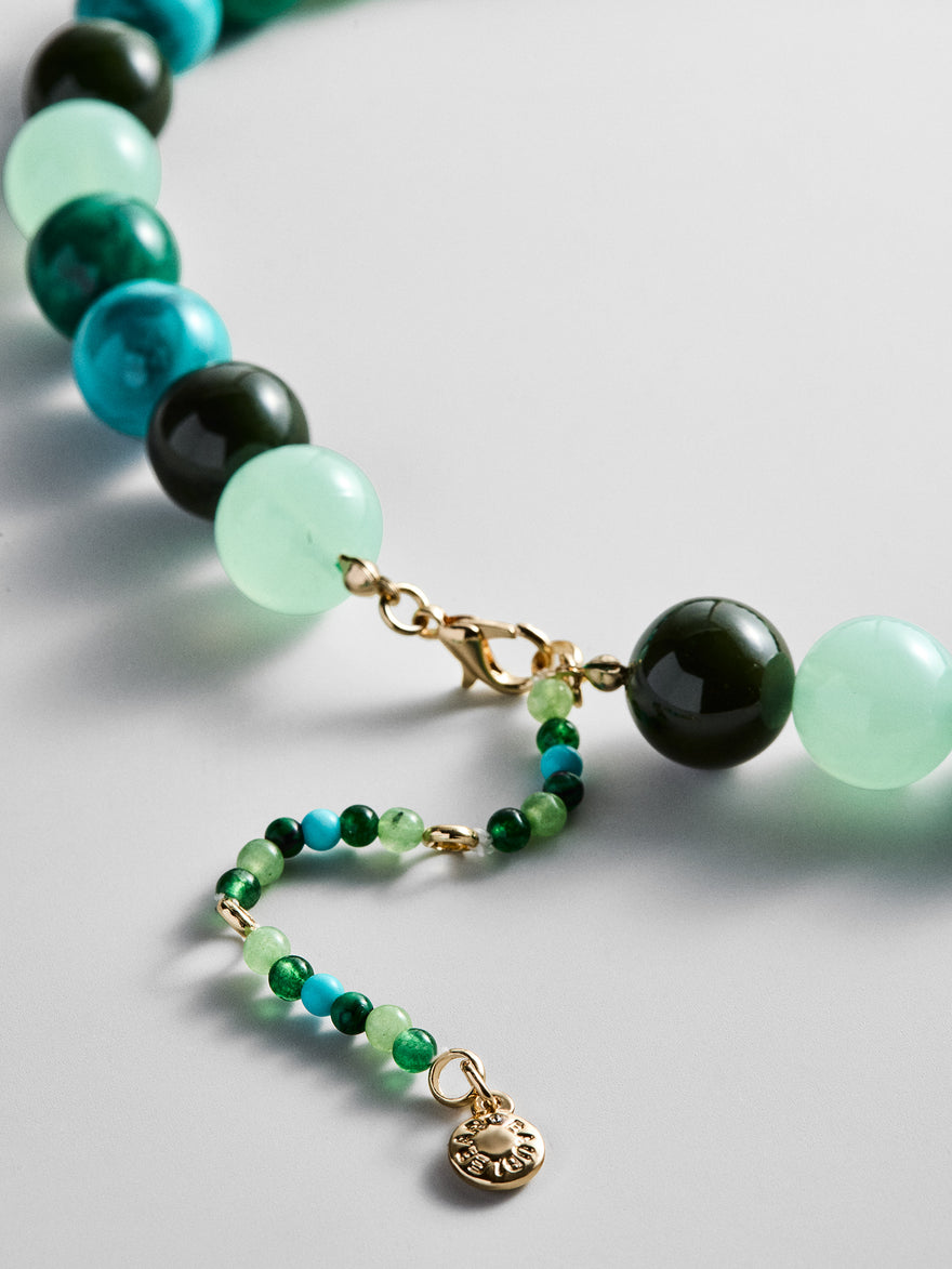Mini Jane Beaded Necklace - Blue Multi