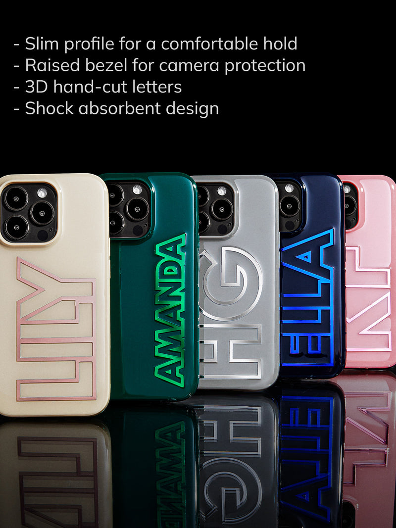 BaubleBar Chrome Custom iPhone Case - Gray/Chrome Silver - Get Gifting: Enjoy 20% Off​