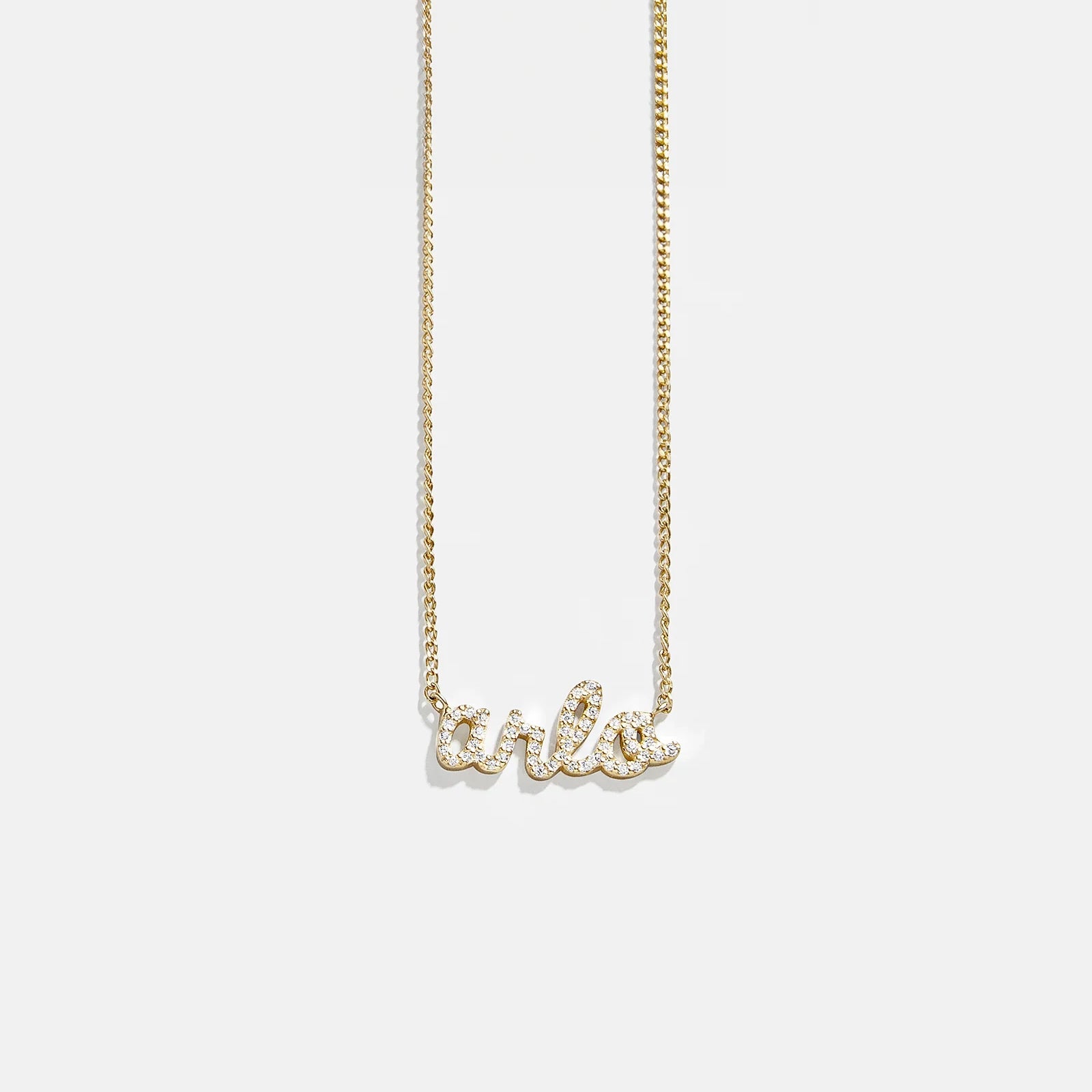 variant:14K Gold Plated Sterling Silver. Pavé Cubic Zirconia Stones