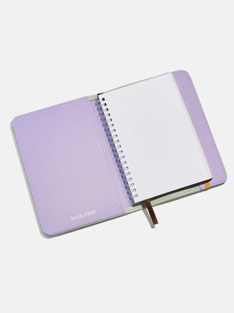 BaubleBar Custom Notebook - Green/Purple - Custom, vegan leather notebook
