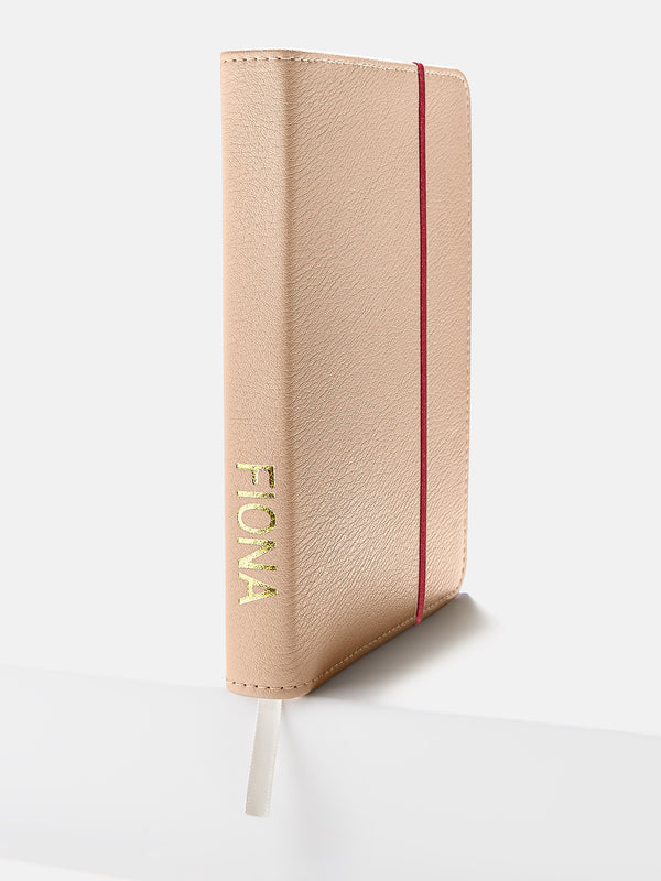 Custom Notebook - Tan/Pink