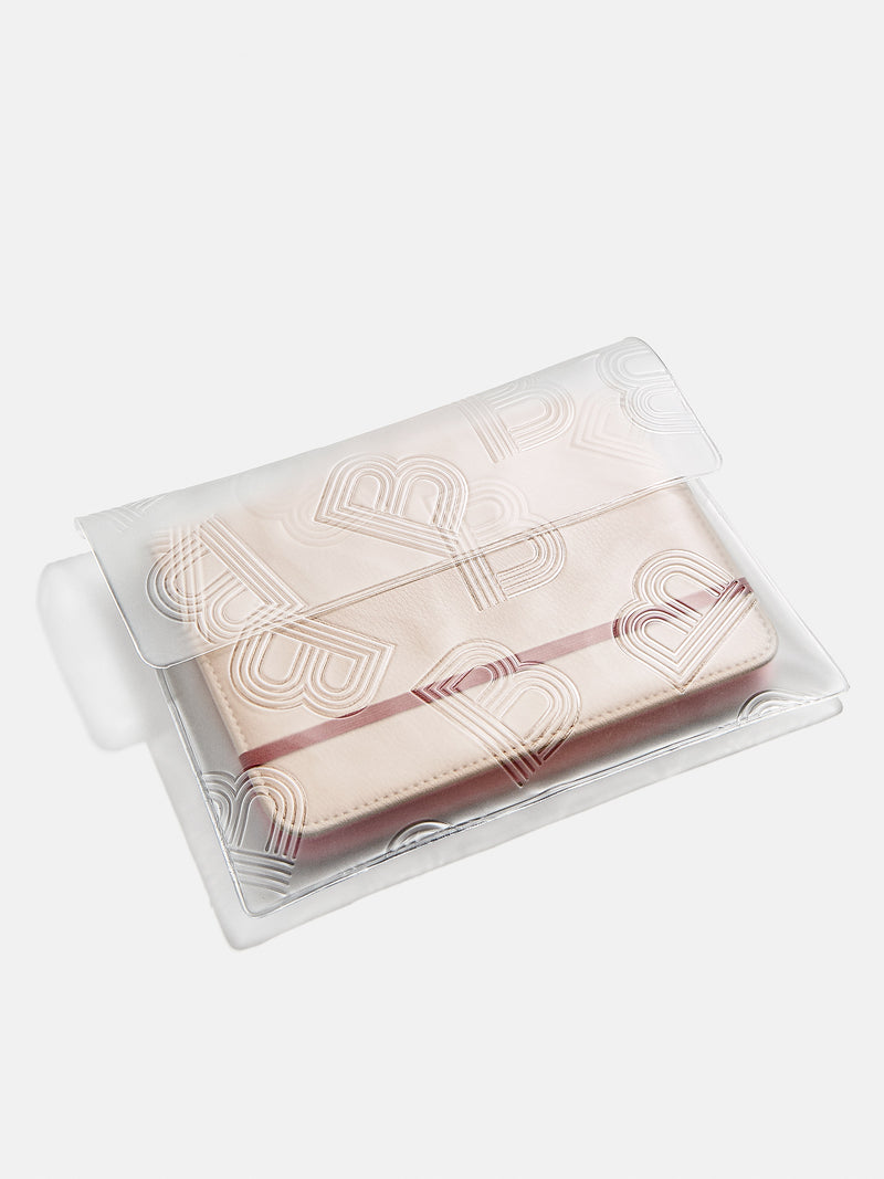 BaubleBar Custom Notebook - Tan/Pink - Custom, vegan leather notebook